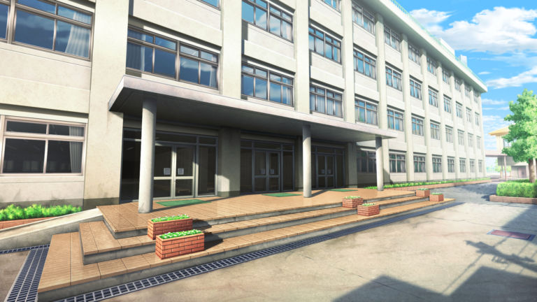 学校の昇降口（日中）